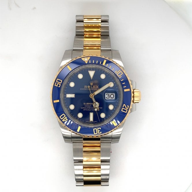 Pre-Owned Rolex Watches Pre-Owned Mens Submariner - Bi-Metal Blue Date Dial Watch - 116613LB - 2018