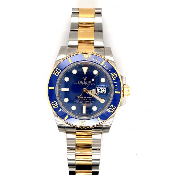 Pre-Owned Rolex Watches Pre-Owned Mens Submariner - Bi-Metal Blue Dial Watch - 116613LB - 2017