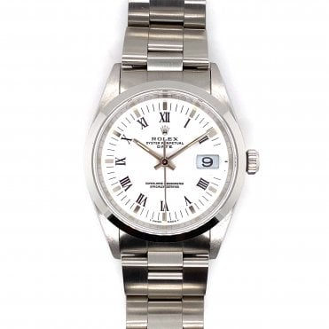 Pre-Owned Oyster Perpetual Date - White Roman Numeral Dial - 15200 - 1996