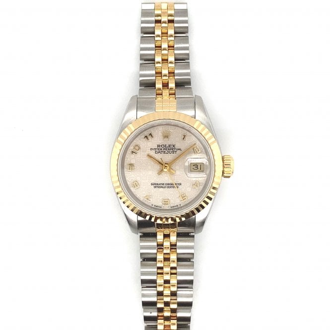 Pre-Owned Rolex Watches Pre-Owned Rolex Datejust Lady - Cream Anniversary Arabic Dial - 69173 - 1989