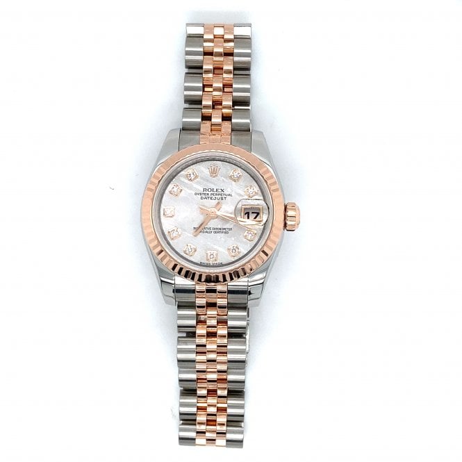 Pre-Owned Rolex Watches Rolex Datejust Lady - Rare Meteorite Diamond Dial Watch - 179171 - 2010