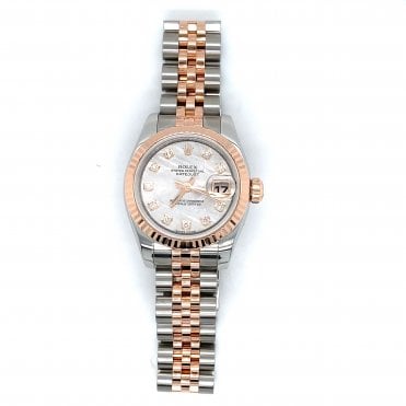 Rolex Datejust Lady - Rare Meteorite Diamond Dial Watch - 179171 - 2010