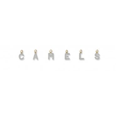 Y/G Small Cz Intial Pendants